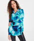 Women's Printed Long-Sleeve Tunic, Created for Macy's