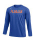 ფოტო #2 პროდუქტის Men's Royal Florida Gators Logo Practice Performance Long Sleeve T-shirt