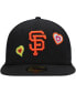 Фото #3 товара Men's Black San Francisco Giants Chain Stitch Heart 59Fifty Fitted Hat
