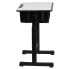 Фото #1 товара Student Desk With Grey Top And Adjustable Height Black Pedestal Frame