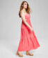 Фото #3 товара Women's Side-Cutout Tiered Maxi Dress