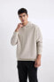 Erkek Sweatshirt Bej B6492ax/bg779