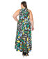 Фото #2 товара Plus Size Olivia Halter Neck Maxi Dress