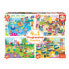 EDUCA BORRAS A Day At School 20-40-60-80 Pieces 4 In 1 Puzzle