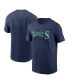 Фото #1 товара Men's Navy Seattle Mariners Local Team Skyline T-shirt