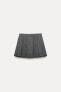 Zw collection wool blend mini skirt with box pleats