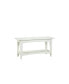 Фото #1 товара Shaker Cottage Bench with Shelf, Ivory