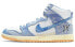 Фото #2 товара Carpet Company x Nike Dunk SB High prm qs "royal pulse 地毯公司 撕撕乐 轻便 高帮 板鞋 男女同款 白蓝 / Кроссовки Nike Dunk SB CV1677-100