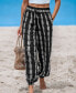 ფოტო #2 პროდუქტის Women's Black & White Arrow Striped Tapered Leg Pants