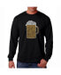 Фото #1 товара Men's Word Art Long Sleeve T-Shirt - Slang Terms For Being Wasted