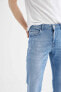 Фото #4 товара Slim Comfort Fit Normal Bel Dar Paça Yırtık Detaylı Jean Pantolon