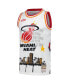 Men's x Tats Cru White Miami Heat Hardwood Classics Fashion Jersey