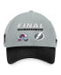 Фото #4 товара Men's Gray/Black Colorado Avalanche vs. Tampa Bay Lightning 2022 Stanley Cup Final Matchup Snapback Adjustable Hat