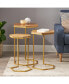 Фото #4 товара Glam Nesting Tables: Handcrafted Acacia & Iron