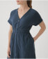 ფოტო #4 პროდუქტის Women's Organic Cotton Coastal Double Gauze Short Sleeve Dress