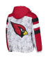 ფოტო #3 პროდუქტის Men's White, Cardinal Arizona Cardinals Thursday Night Gridiron Raglan Half-Zip Hooded Jacket