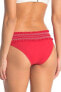 Фото #2 товара Tory Burch Women's 175395 Costa Smocked Hipster Bikini Bottoms Size M