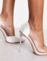 Be Mine Bridal Enora mix heeled shoes in ivory satin