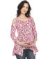 Фото #4 товара Maternity Snake Print Cold Shoulder Tunic