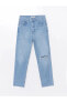 LCW Jeans Straight Fit Yırtık Detaylı Kadın Jean Pantolon