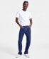 Фото #6 товара Men's Straight Fit Indigo Blue Jeans