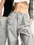 Weekday Unisex parachute baggy trousers in grey exclusive to ASOS