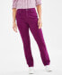 Фото #1 товара Petite High Rise Natural Straight-Leg Jeans, Created for Macy's