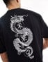 Фото #3 товара ASOS DESIGN oversized t-shirt in black with back souvenir dragon print