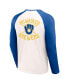 Men's Darius Rucker Collection by White, Royal Distressed Milwaukee Brewers Team Color Raglan T-shirt