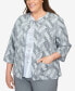 ფოტო #5 პროდუქტის Plus Size Point of View GeometricTexture Crew Neck Jacket