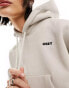 Фото #6 товара Obey bold logo cropped hoodie in beige