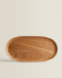 Oval wooden tray