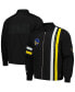 ფოტო #1 პროდუქტის Men's and Women's Black Golden State Warriors Stitch Applique Full-Zip Bomber Jacket