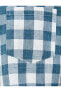 Фото #6 товара Kısa Kollu Gömlek Kareli Klasik Yaka Cep Detaylı Pamuklu