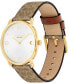 Women's Elliot Signature Tan Canvas Strap Watch, 36mm