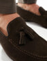 Фото #3 товара Walk London Trent Tassel Loafers In Brown Suede