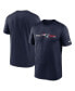 Фото #2 товара Men's Navy New England Patriots Horizontal Lockup Legend T-shirt