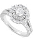 ფოტო #1 პროდუქტის Diamond Double Halo Engagement Ring (1-1/2 ct. t.w.) in 14k White Gold