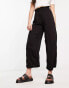 ONLY ruched waist culottes in black