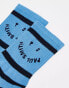 Фото #4 товара Paul Smith stripey sock in blue and black stripe