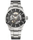 ფოტო #1 პროდუქტის Men's Swiss Automatic Multifort Skeleton Vertigo Stainless Steel Bracelet Watch 42mm