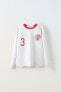 Фото #1 товара Футбольная футболка с вышивкой ZARA для девочек