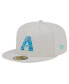 Фото #3 товара Men's Khaki Arizona Diamondbacks Stone Mist 59FIFTY Fitted Hat