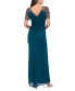 Beaded-Sleeve Gown Neo Emerald, 8 - фото #2