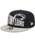 Фото #1 товара Men's Navy Penn State Nittany Lions Two-Tone Vintage-Like Wave 9FIFTY Snapback Hat