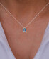 Created Opal Ship Necklace in Sterling Silver