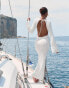 Фото #4 товара 4th & Reckless x Luana Barron oceane long sleeve sheer knit maxi beach dress in white