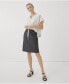 Plus Size Cotton Classic Woven Twill Drawstring Skirt