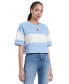 ფოტო #1 პროდუქტის Women's Colorblock Cotton Crop T-Shirt