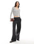 Фото #2 товара ASOS DESIGN slouchy mensy trousers in charcoal